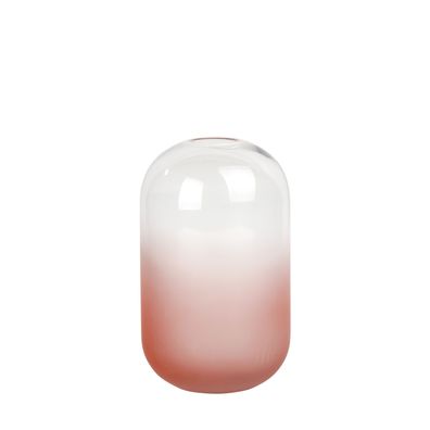 Lambert Vase Glas pink H 21,5 cm D 12 cm matt/klar 60016887 SK