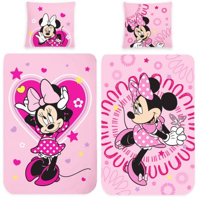 Minnie Mouse Sweet Pink Bettwäsche Biber / Flanell