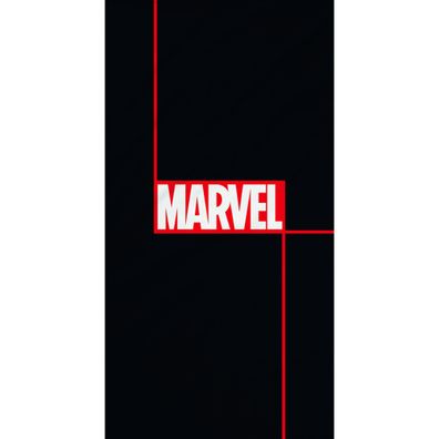 Marvel Badetuch Logo Schwarz 75x150 cm