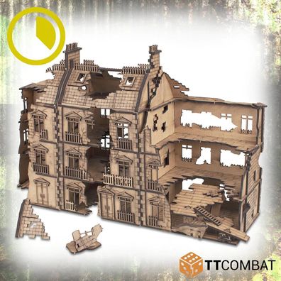 WAR083 TTCombat - World War - The City Corner and Delapedated Rowhouse Destroyed