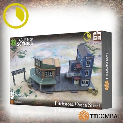 WWS-009 TTCombat - Wild West - Pitchstone: Quinn Street (Tabletop Terrain)