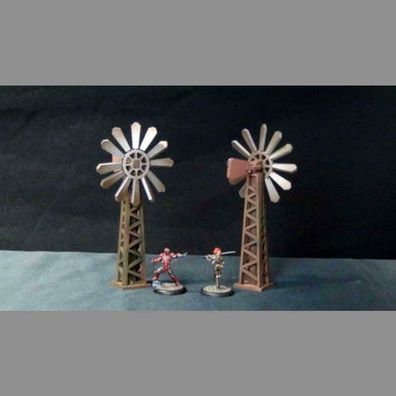 WWS037 TTCombat - Wild West - Windmills (Table Top Terrain, Gelände)