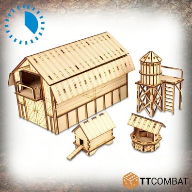 WWS102 TTCombat - Wild West - Dressing's RANCH STABLE - (Terrain, Gelände)