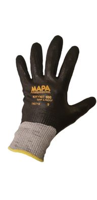 5 Paar Mapa KRYNIT 600 Schnittschutz Handschuhe Nitril Arbeitshandschuhe Gr. 9