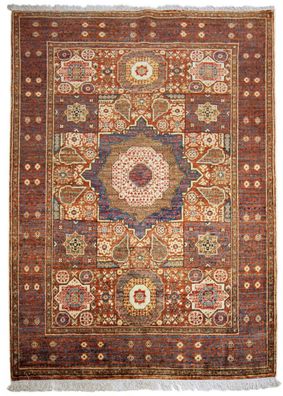 Teppich Orient Afghan Ziegler Mamluk 150x200 cm 100% Wolle Rug Handgeknüpft