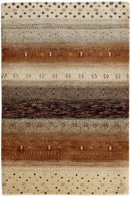 Teppich Perser Nomad Gabbeh fein Loribaft 70x140 cm Handgeknüpft 100% Wolle