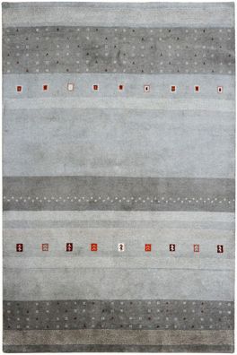 Teppich Gabbeh 170x240 cm Handgeknüpft Carpet Rug Tapijt 100% Wolle grau