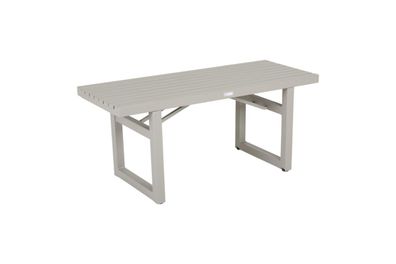 Gartenbank Vevi aus Aluminium 105 cm, Beige 105x41x45 cm