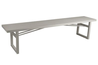 Gartenbank Vevi aus Aluminium 200 cm, Beige 200x41x45 cm