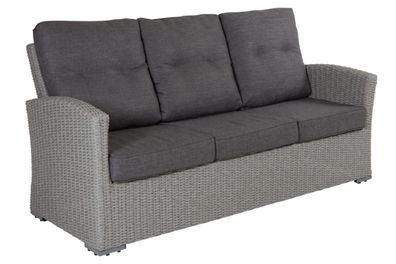 Gartensofa Ashfield mit Kissen, Grau