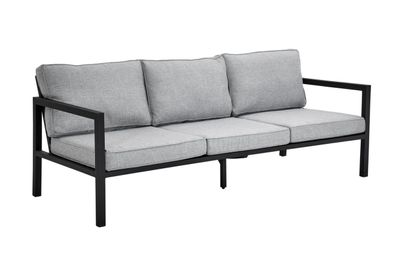 Gartensofa Belfort mit Kissen, Schwarz