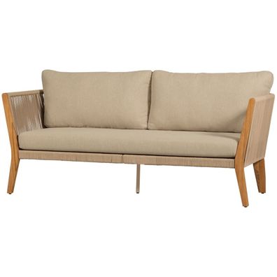 Gartensofa San Remo aus Teakholz, Sand 180x76x70 cm