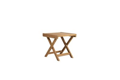 Gartenhocker Volos aus Teakholz, Natur 45x45x45 cm