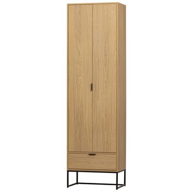 Schrank Silas schmal, Natur 60x36x210 cm