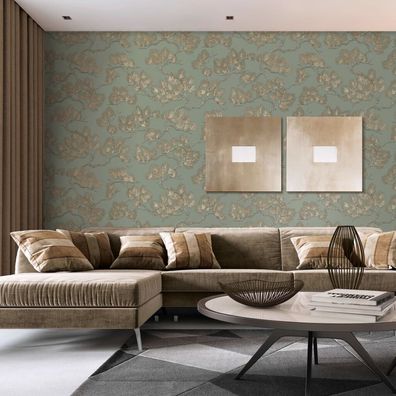 DUTCH Wallcoverings Tapete Kiefer-Motiv Grün