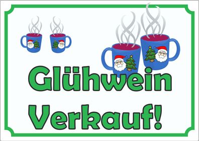 Glühwein Werbeaufkleber Aufkleber