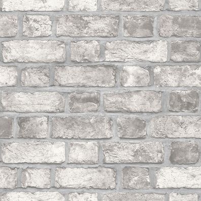 Homestyle Tapete Homestyle Brick Wall Grau und Cremeweiß