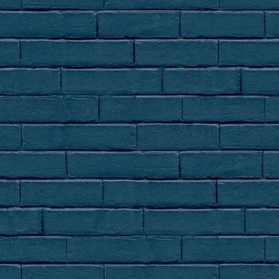 Noordwand Tapete Good Vibes Brick Wall Blau