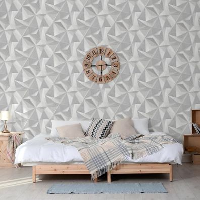 DUTCH Wallcoverings Tapete Onyx Hellgrau