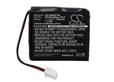 Ersatzakku - CS-RSM001BL - Ratiotec Soldi Smart / ICP483440AL 3S1P - 11,1 Volt