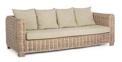 Rattansofa Fortaleza, 3 Sitzer 210x90x83 cm