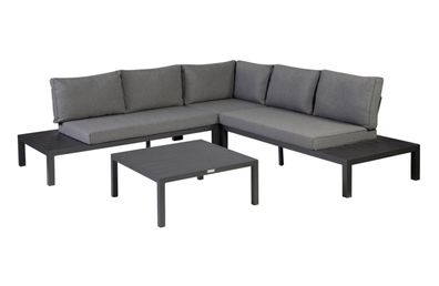 Gartenecksofa La Vida aus Aluminium, Anthrazit 245x245x63 cm