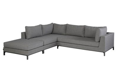 Gartenecksofa Sicilie mit Kissen Links, Hellgrau 262x246x60 cm