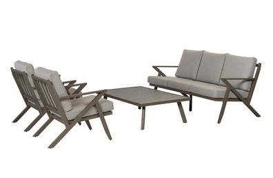 Garten-Set Brindisi aus Aluminium, Grau 181x81x80 cm