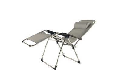 Relaxliege Amida aus Aluminium, Silbergrau