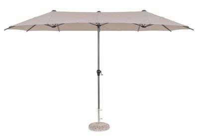 Sonnenschirm Brasil aus Metall, Taupe 400x200x236 cm