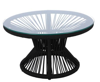 Gartencouchtisch Ray, Schwarz 65x65x35 cm