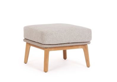 Gartenhocker Tamires aus Teakholz, Beige 58x55x43 cm