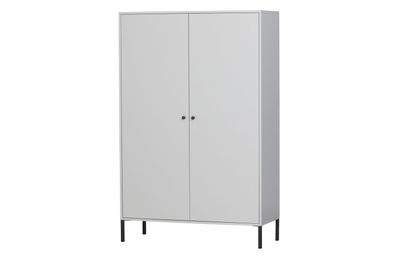 Schrank Xam aus Kiefernholz, Grau 100x40x155 cm