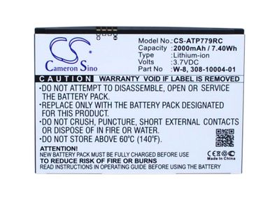 Ersatzakku - CS-ATP779RC - AT&T AC779S / 308-10004-01 - 3,7 Volt 2000mAh Li-ion