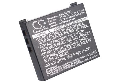 Ersatzakku - CS-LOG7RC - Logitech 190310-1000 / 831409 - 3,7 Volt 600mAh Li-Ion