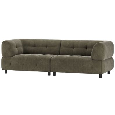 Sofa Louis mit Cordbezug, Leaf 244x90x73 cm