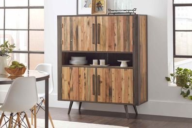 Highboard Nordic mit 4 Téren, 130 cm 130x45x150 cm