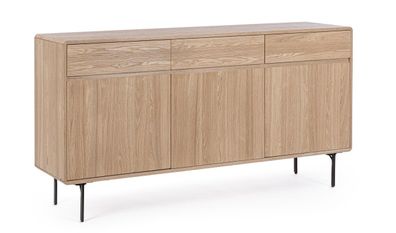 Sideboard Widald aus Eschenholz, Natur 160x40x86 cm