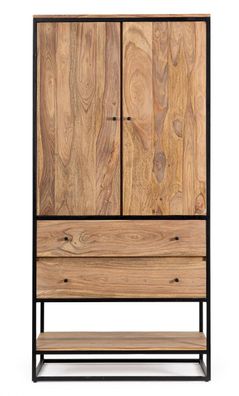 Schrank Nartan aus Sheesham-Holz, 90 cm 90x45x190 cm