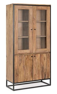 Vitrine Nartan aus Sheesham-Holz, 88 cm 88x40x180 cm