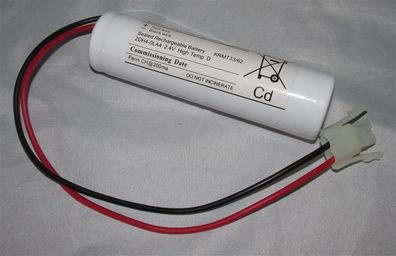 Yuasa - D NiCd-Akkupack, 2-Zellen 2.4V, 4000mAh Drahtanschluss