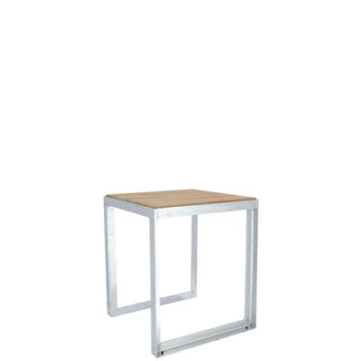 Hocker Jever aus massiven Teakleisten 40x40x45 cm