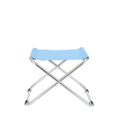 Hocker Chico aus Aluminium, Meerblau