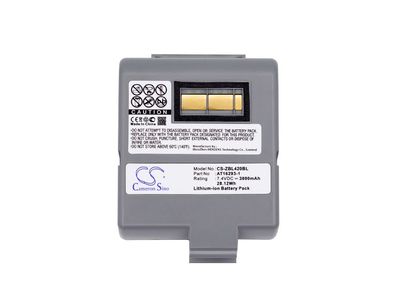 Ersatzakku - CS-ZBL420BL - Zebra QL420 / AT16293-1 - 7,4 Volt 3800mAh Li-Ion
