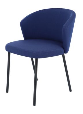 Stuhl Mila mit Stoffbezug, Blau 56x61x76 cm