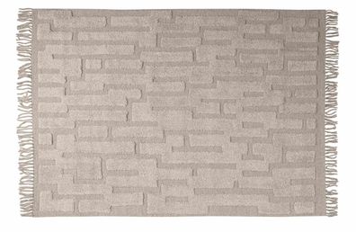 Teppich Meer aus Wolle 170x240 cm, Beige 170x240x1 cm