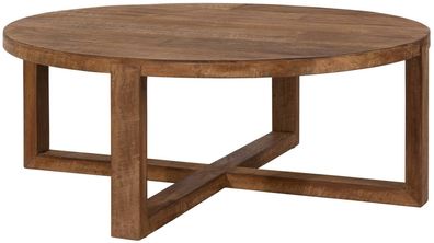 Couchtisch Classic Rund aus recyceltem Teakholz 90x90x35 cm