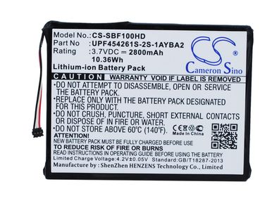 Ersatzakku - CS-SBF100HD - Seagate UPF454261S-2S-1AYBA2 - 3,7 Volt 2800mAh Li-Ion