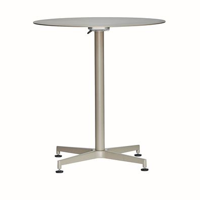 Klapptisch Vega Rund aus Aluminium, Taupe 67x67x70 cm