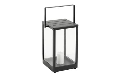 Windlicht Belfort aus Aluminium Big, Schwarz 27x27x43 cm